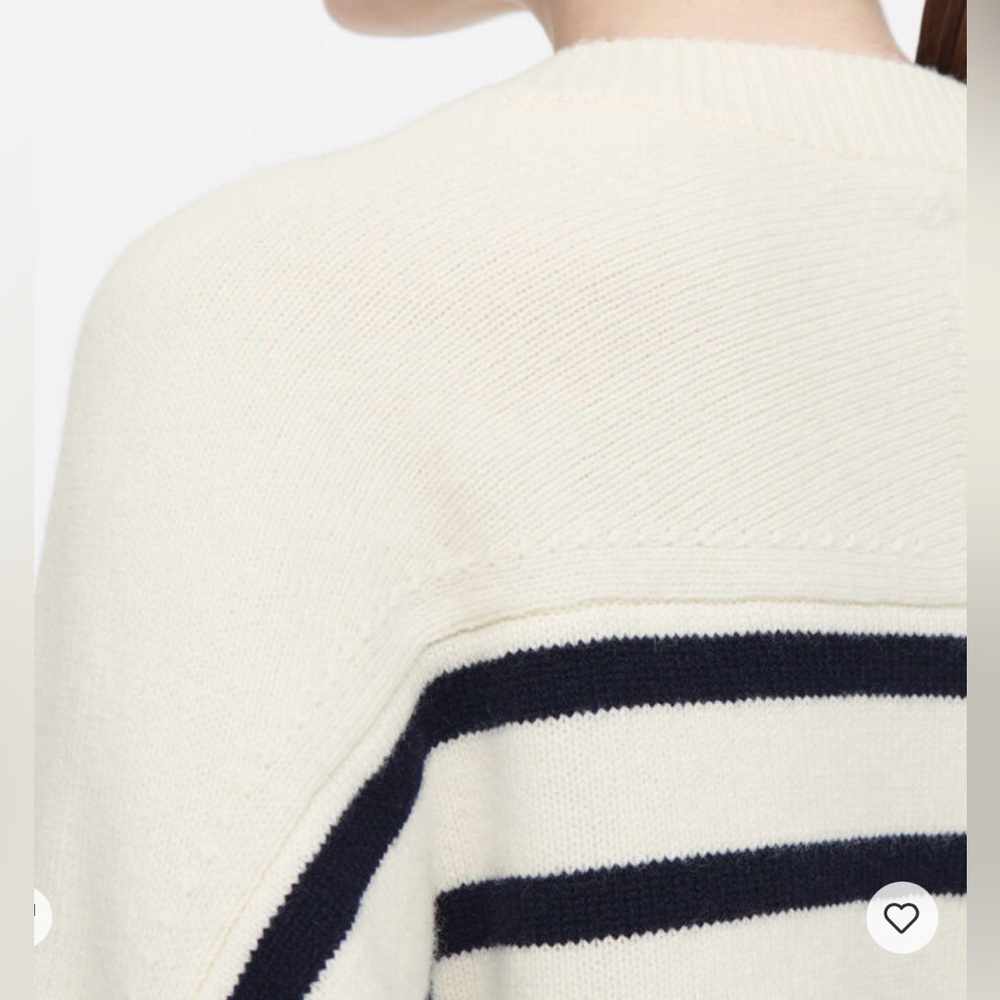 COS Striped Wool Crew Neck Sweater, Size Large. - Picture 6 of 14